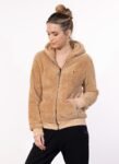 VESTE CAPUCHE SHERPA BISCUIT