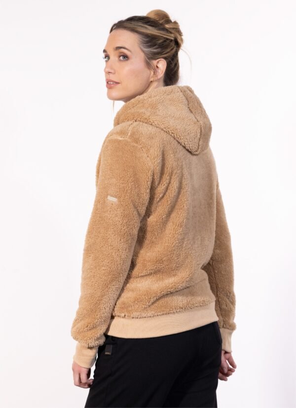 VESTE CAPUCHE SHERPA BISCUIT