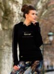 SWEAT CAPUCHE SOFT TOUCH NOIR - OR