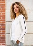 VESTE CAPUCHE FRENCH TERRY VANILLE - OR