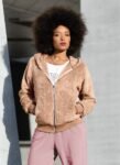 VESTE CAPUCHE SHERPA BISCUIT